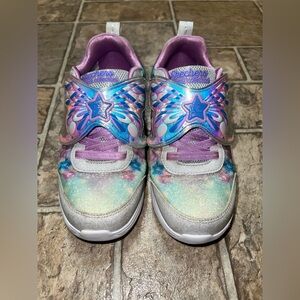 Girls sz 3 Skechers S-Lights Glimmer Kicks Magical Wings Sneakers